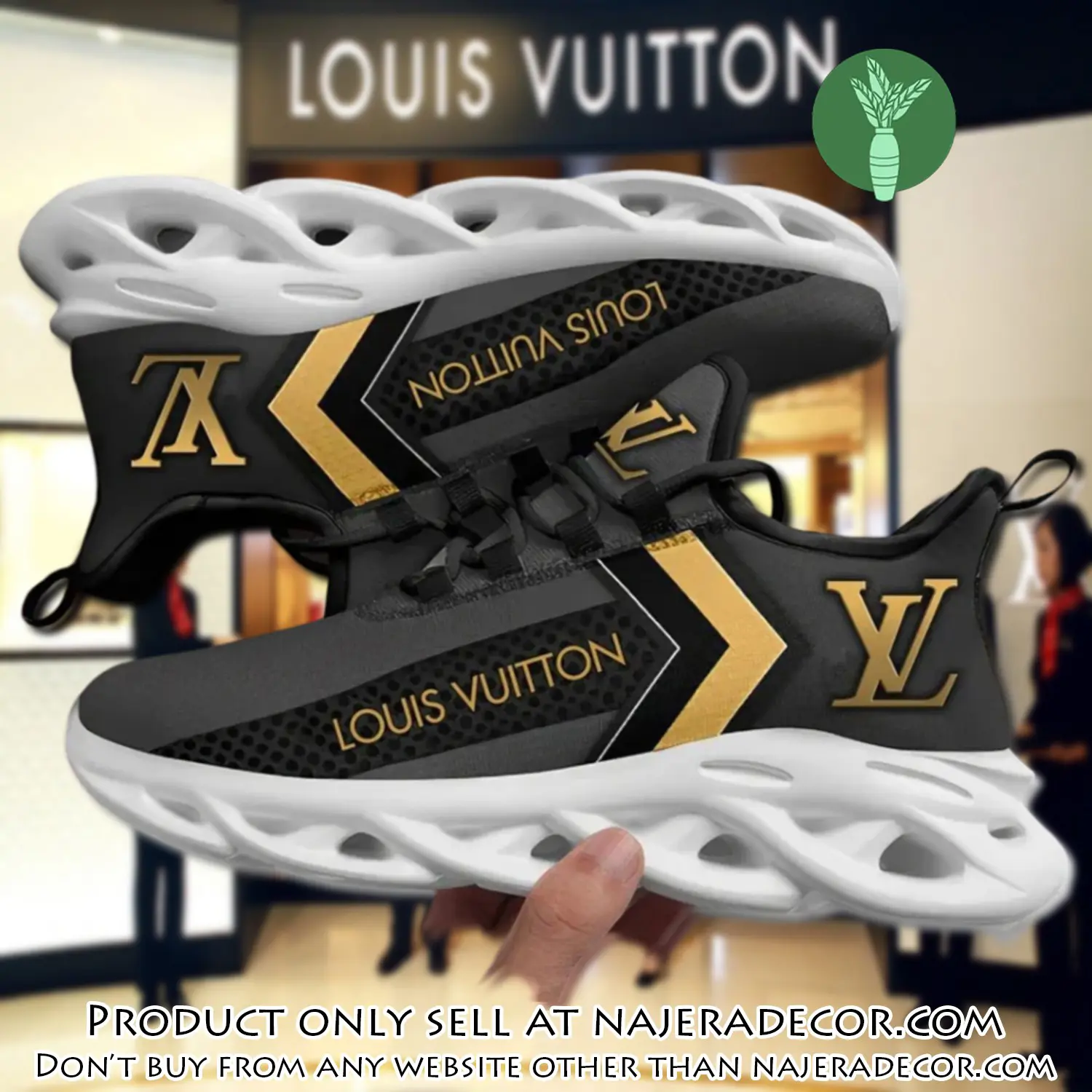 Louis vuitton yellow logo grey max soul shoes luxury brand gifts for men women njr2654781